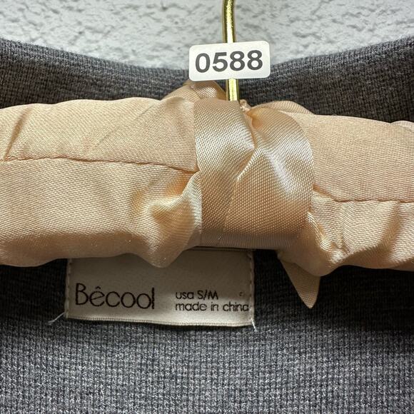 New! Becool Women’s USA S/M Long Sleeve Sweater Cardigan Made of Viscose in Gray - Picture 15 of 15